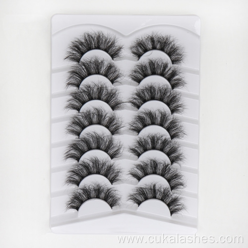 7 pairs fluffy eyelashes 3d silk lashes